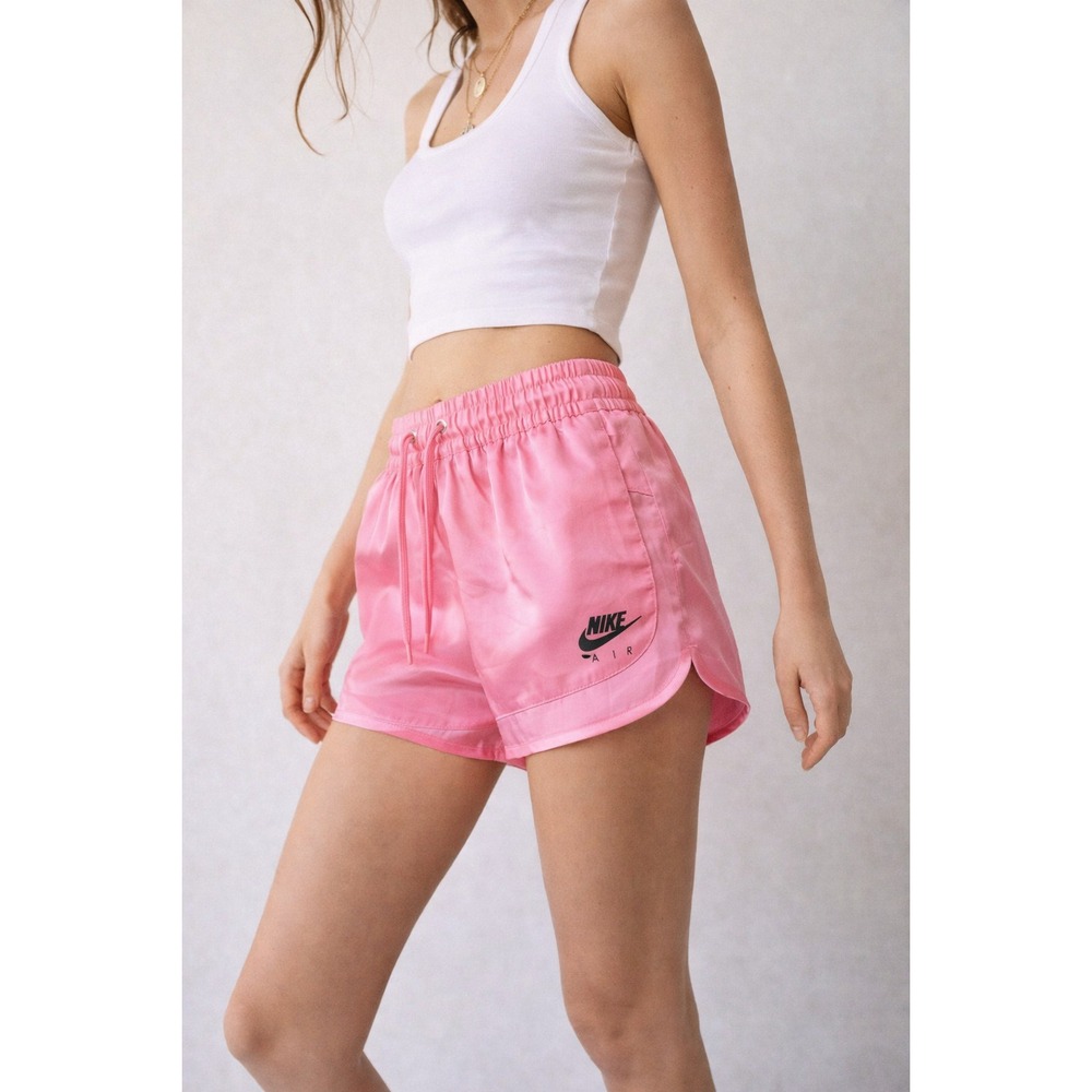 Nike Air Satin Shorts Pink China Rose Womens XS Athletic Lounge Running
